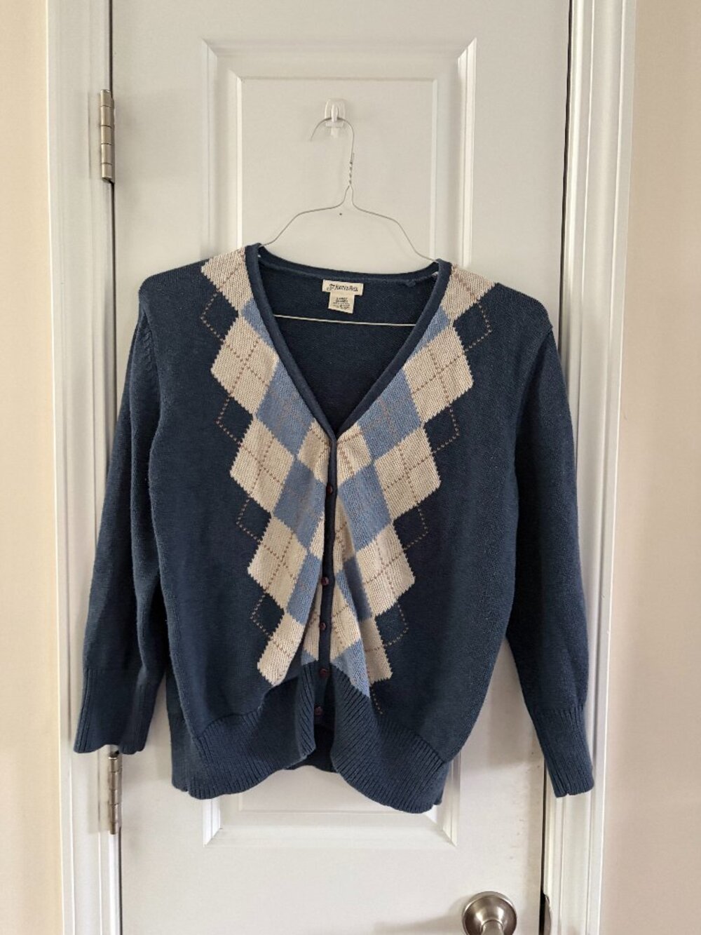 St. John's Bay Argyle Cardigan